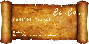 Csáki Csepel névjegykártya